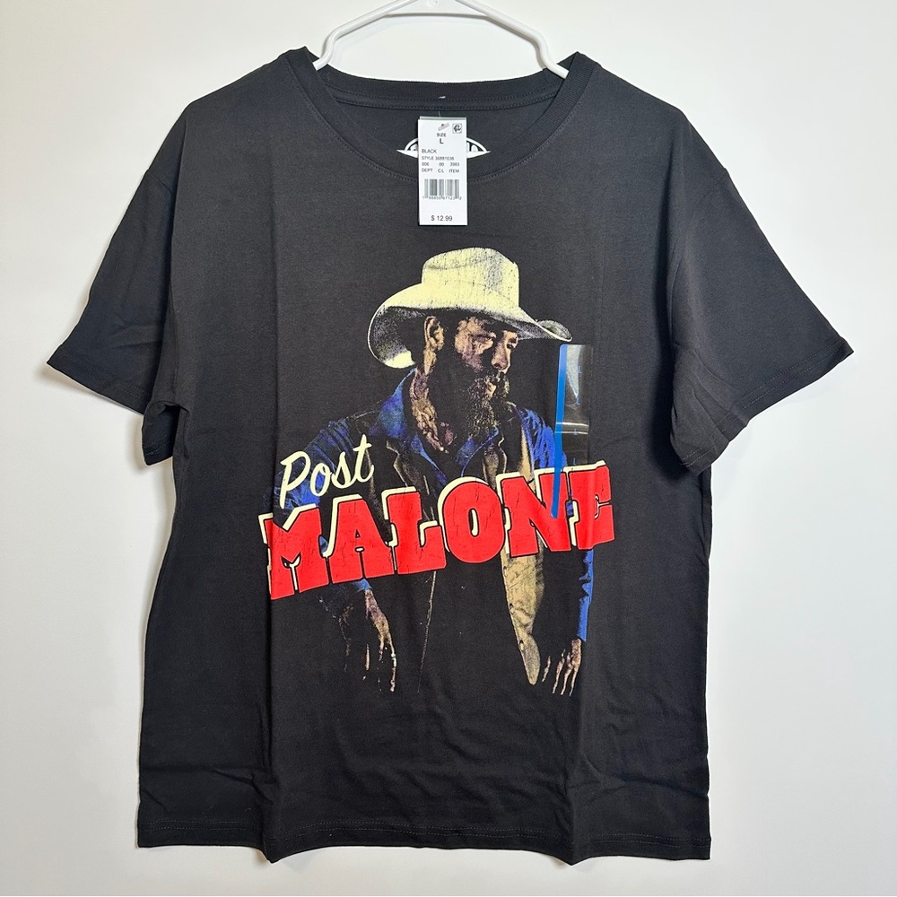 Post Malone Shirt black for Women Large NWT